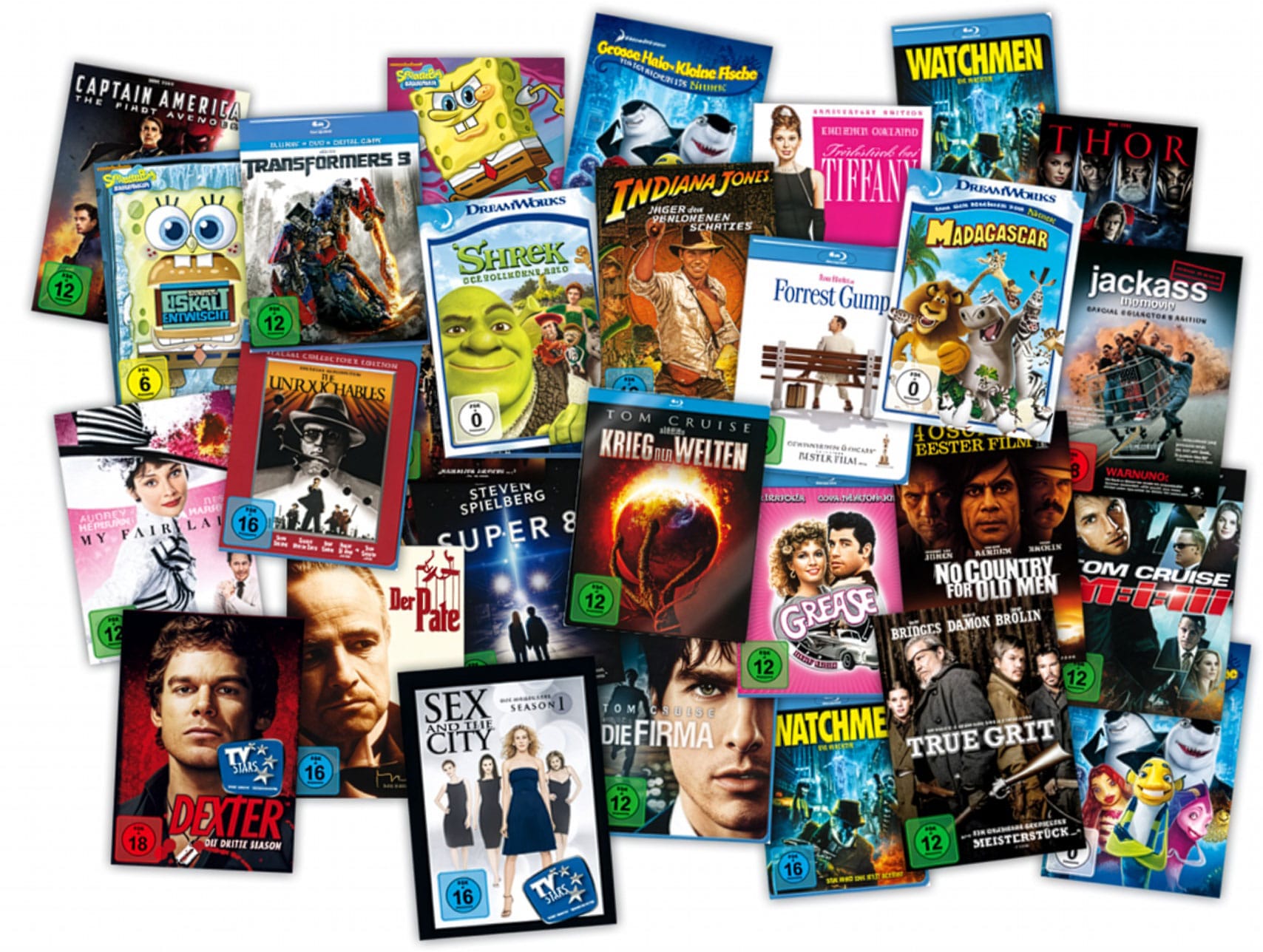 Zusammenstellung von DVD-Covern die ct3 für Paramiunt von 2024 bis 2012 gemacht hat.