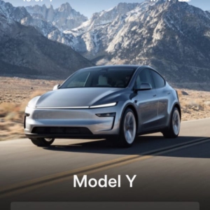 Screenshot von App, Model Y, Empfehlungscode