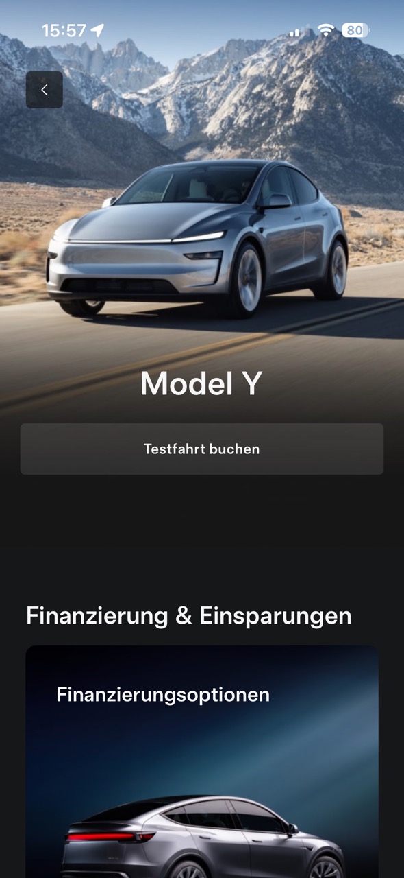 Tesal Weiterempfehlungs-Code - Screenshot von Model Y